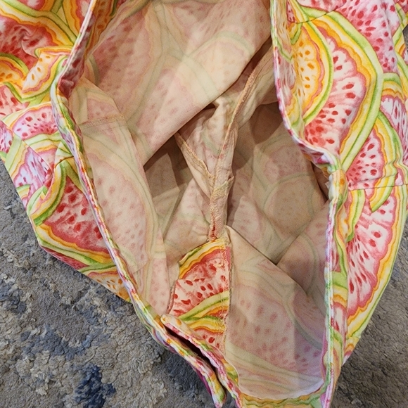 Talbots Melon Watermelon Crop Cotton Pants wome size 6 Petite 6P - Picture 11 of 16